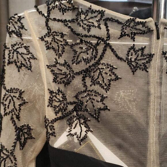 Coya Collection Maxi Front Slit Beaded Leaves - Picture 6 of 13